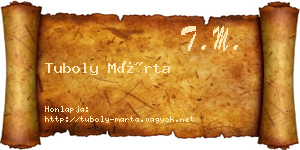 Tuboly Márta névjegykártya